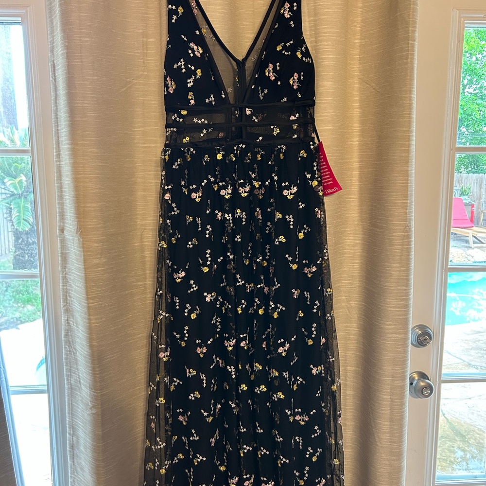 Floral Black Maxi Dress